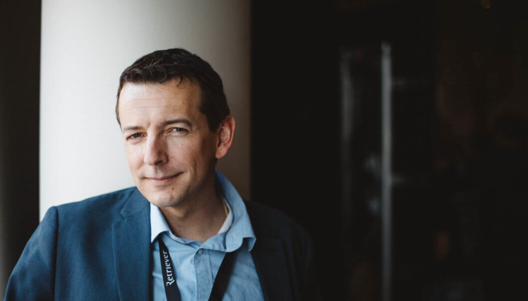 LA Times-journalisten Christopher Gofford besøkte Skup i helgen for å fortelle om podcasten Dirty John. Foto: Marte Vike Arnesen LA Times-journalisten Christopher Gofford besøkte Skup i helgen for å fortelle om podcasten Dirty John. Foto: Marte Vike Arnesen