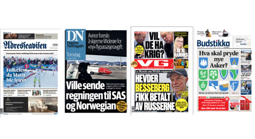Adresseavisen, Budstikka, VG og DN konkurrerer om å bli årets avis