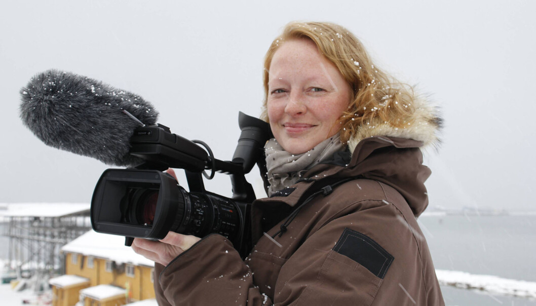 Journalist og dokumentarist Trine Hamran på jobb. Foto: Stian Hansen Journalist og dokumentarist Trine Hamran på jobb. Foto: Stian Hansen