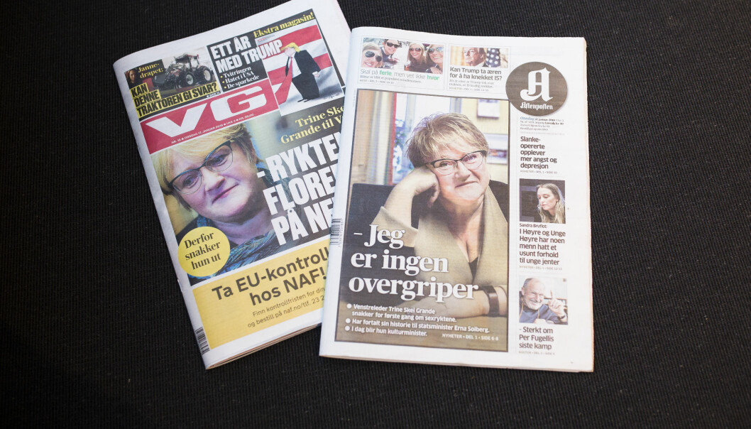 Trine Skei Grande kommenterer ryktene rundt seg selv i både VG og Aftenposten i dag. Foto: Kristine Lindebø