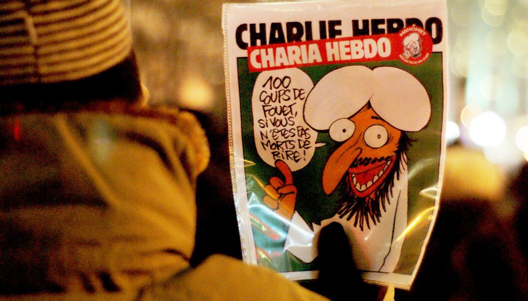 Mange medier var forsiktige da de trykket faksimiler fra Charlie Hebdo etter angrepet mot avisen. Foto: Gerry Lauzon, Creative Commons Mange medier var forsiktige da de trykket faksimiler fra Charlie Hebdo etter angrepet mot avisen. Foto: Gerry Lauzon, Creative Commons