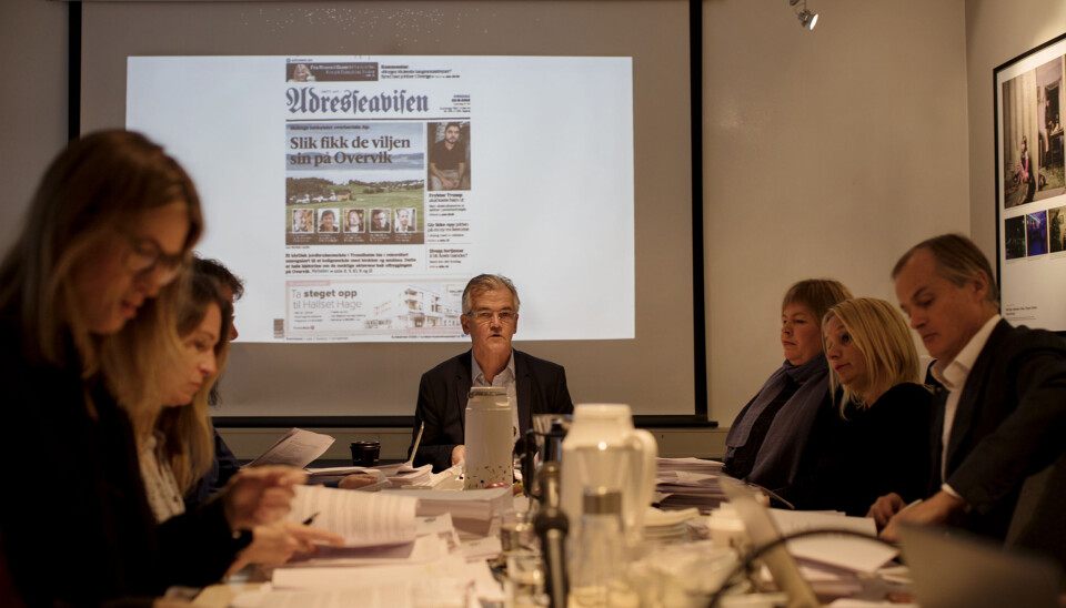 Møte i Pressens Faglige Utvalg (PFU) 31.10.17. PFU behandler Rune Olsøs og Overvik Utviklings klager på Adresseavisen. Foto: Andrea Gjestvang Møte i Pressens Faglige Utvalg (PFU) 31.10.17. PFU behandler Rune Olsøs og Overvik Utviklings klager på Adresseavisen. Foto: Andrea Gjestvang