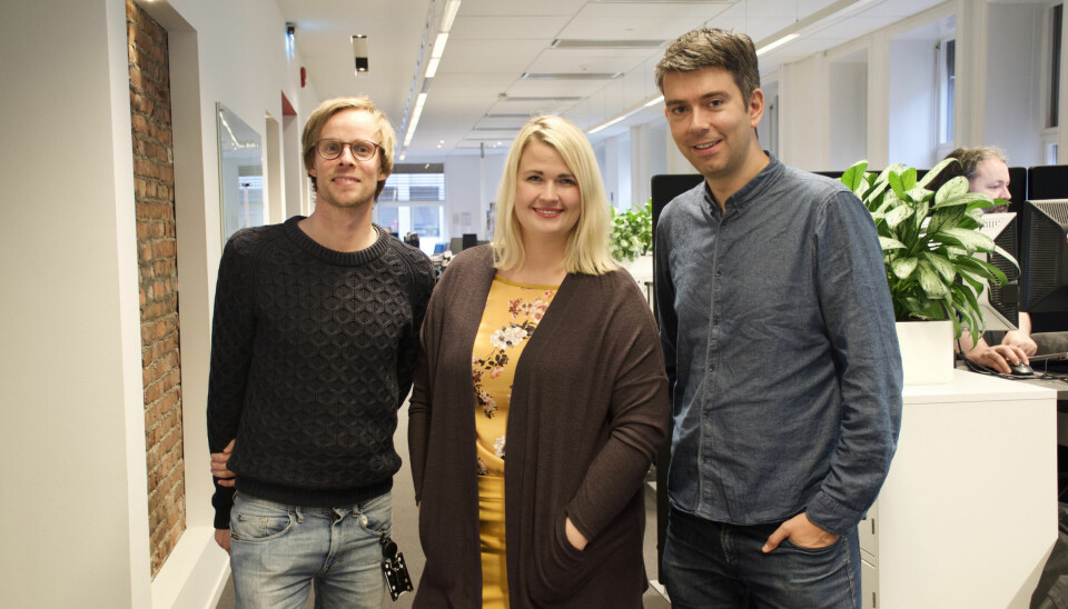 Christian Wiil Gjerde, Janne Nerheim og redaktør Svein B. Langåker skal jobbe med Fremtida Junior på heltid.