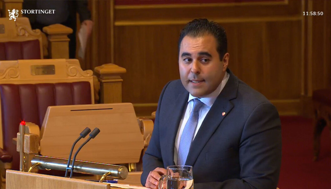 Arbeiderpartiets Masud Gharahkhani. Foto: Stortinget Arbeiderpartiets Masud Gharahkhani. Foto: Stortinget