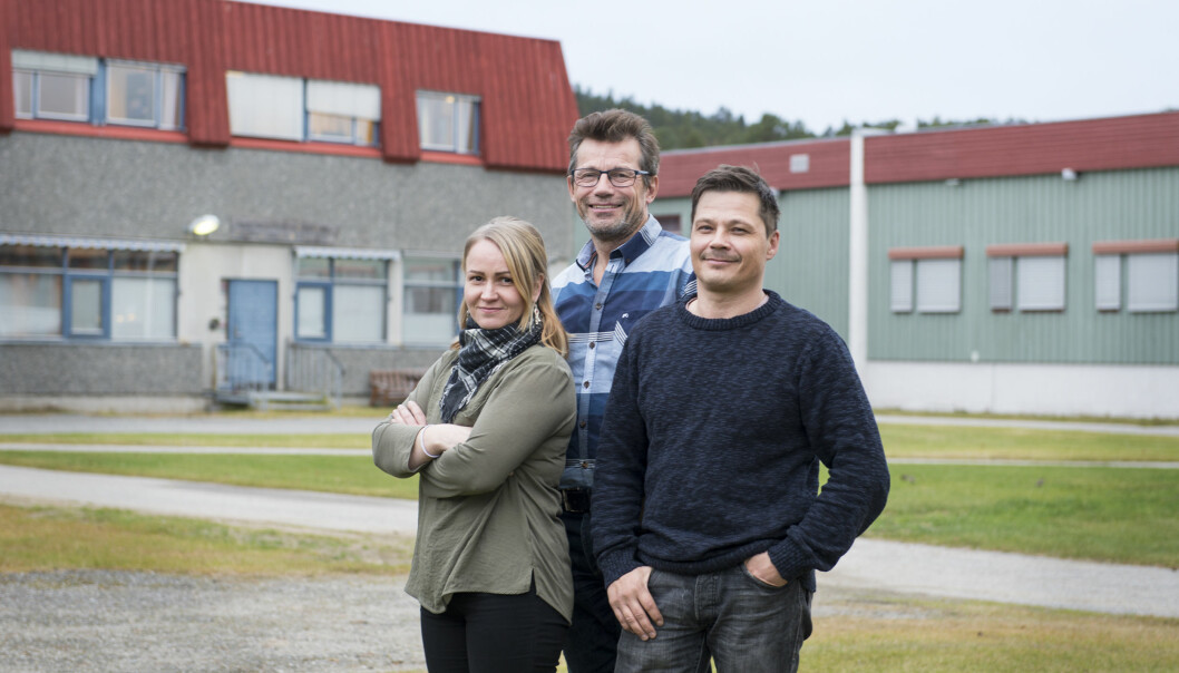 Redaktør Anne Rasmus, daglig leder Jan Skoglund Paltto og altmuligmann Nils Egil Gaup håper den samiske pressestøtten blir innvilget i 2018 slik at magasinet kan satse på enda flere språk.