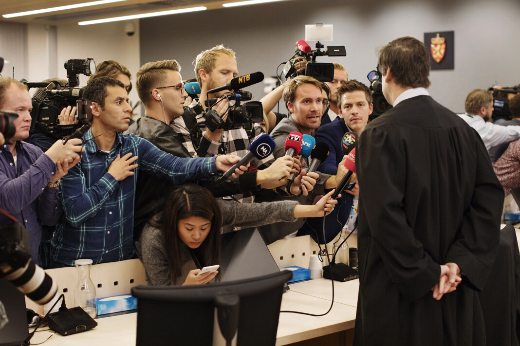 2,6 prosent i gjennomstnittlig lønnsvekst for journalister er fasit fra NJ og MBLs omforente lønnsstatistikk for fjoråret. Her fra presseoppbudet i tingrettssaken mot Eirik Jensen. Arkivfoto: Andrea Gjestvang 2,6 prosent i gjennomstnittlig lønnsvekst for journalister er fasit fra NJ og MBLs omforente lønnsstatistikk for fjoråret. Her fra presseoppbudet i tingrettssaken mot Eirik Jensen. Arkivfoto: Andrea Gjestvang