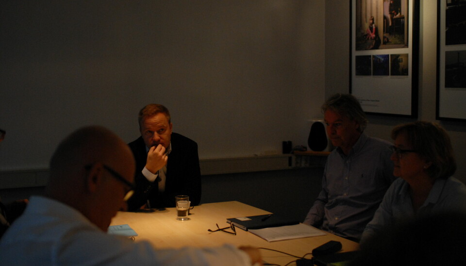 Helge Lurås og Resett har fått sin første PFU-klage mot seg. Her fra Presseforbundets styremøte. Foto: Martin Huseby Jensen