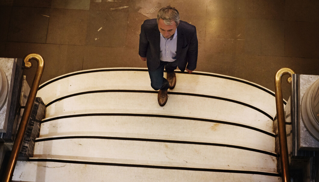 Styreleder André Støylen forteller at endringen av fordeling av styrepapirer er ganske vanlig. Foto: Andrea Gjestvang Styreleder André Støylen forteller at endringen av fordeling av styrepapirer er ganske vanlig. Foto: Andrea Gjestvang