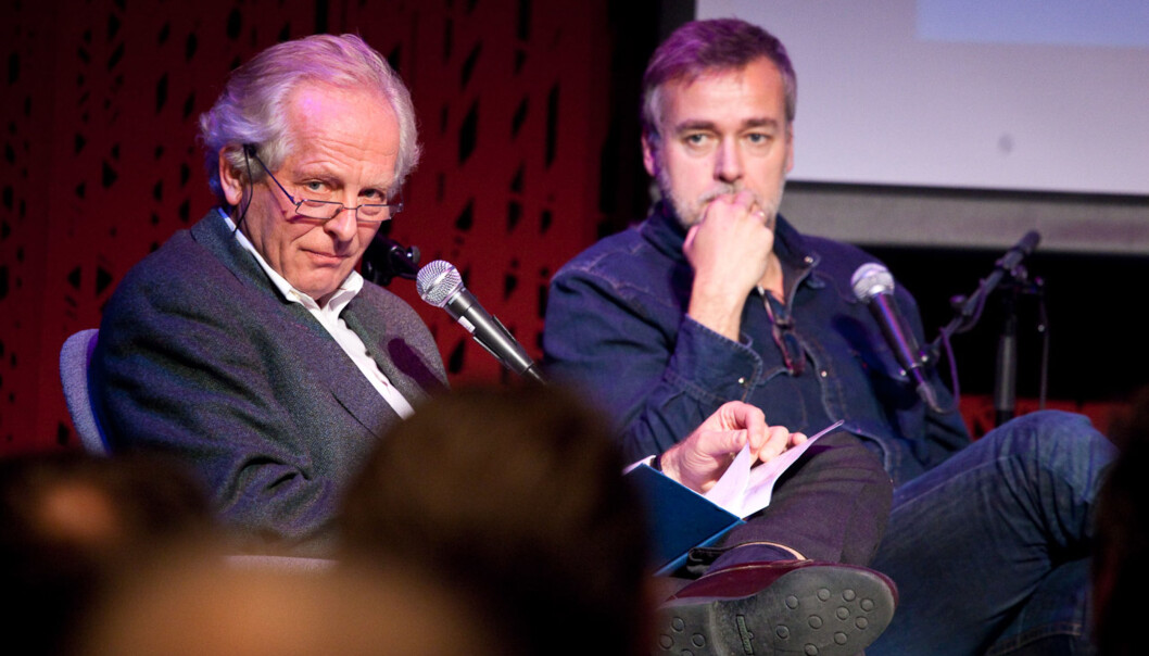 William Nygaard (til venstre), her under et arrangement på Litteraturhuset. Foto: NRKBeta/Flickr.com William Nygaard (til venstre), her under et arrangement på Litteraturhuset. Foto: NRKBeta/Flickr.com