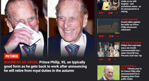 The Sun erklærte prins Philip for død