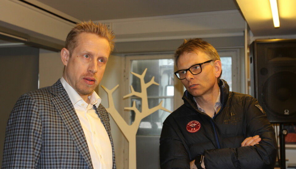 Ansvarlig redaktør Kristoffer Egeberg og nyhetsredaktør Ole Kristian Bjellaanes. Foto: Angelica Hagen