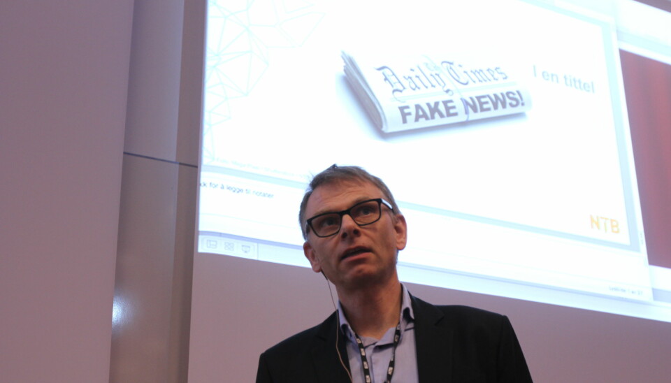 Ole Kristian Bjellaanes på Journalistens konferanse. Foto: Martin Huseby Jensen