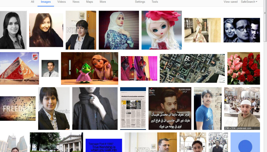 I bildesøk med Ashrafs navn viser resultatet tre bilder av advokaten som alle er vannmerket NTB Scanpix. Disse ønsker hun ikke skal være søkbare. I bildesøk med Ashrafs navn viser resultatet tre bilder av advokaten som alle er vannmerket NTB Scanpix. Disse ønsker hun ikke skal være søkbare.