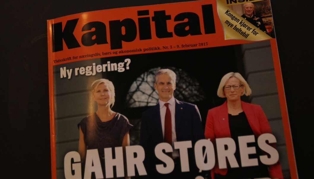 Dette bildet på forsiden av Kapital er satt sammen av tre ulike bilder. – Ikke manipulasjon, mener Trygve Hegnar. Dette bildet på forsiden av Kapital er satt sammen av tre ulike bilder. – Ikke manipulasjon, mener Trygve Hegnar.