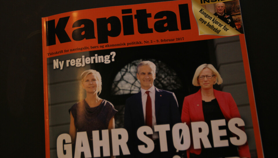 Dette bildet på forsiden av Kapital er satt sammen av tre ulike bilder. – Ikke manipulasjon, mener Trygve Hegnar.