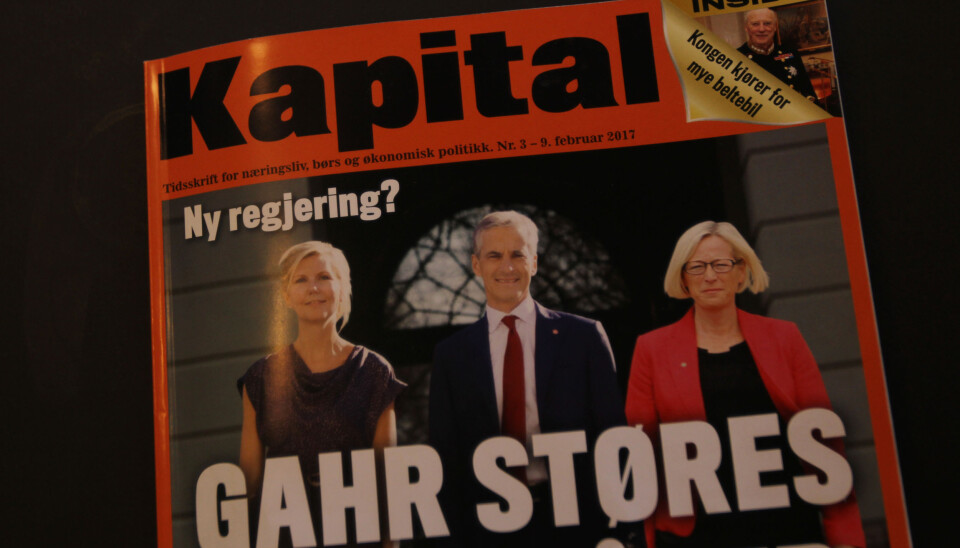 Dette bildet på forsiden av Kapital er satt sammen av tre ulike bilder. – Ikke manipulasjon, mener Trygve Hegnar. Dette bildet på forsiden av Kapital er satt sammen av tre ulike bilder. – Ikke manipulasjon, mener Trygve Hegnar.