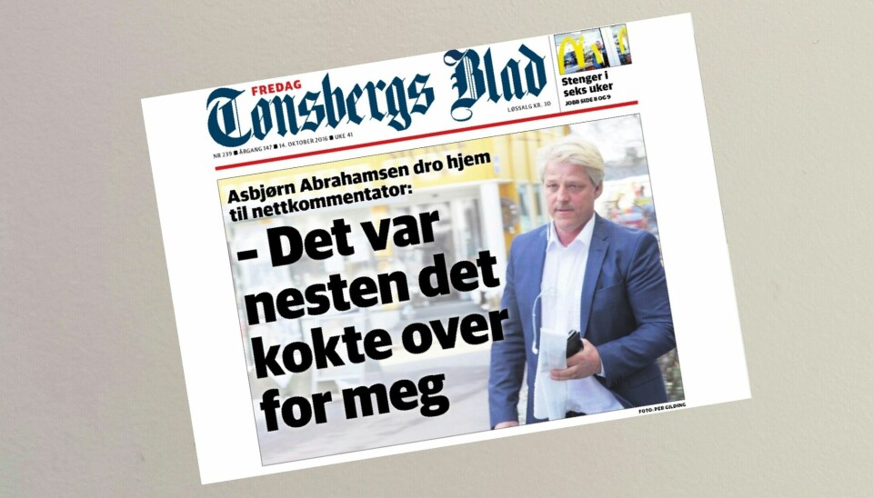 Eiendomsinvestor Asbjørn Abrahamsen reagerte kraftig på mange av nettkommentarene klageren skrev om ham på tb.no.