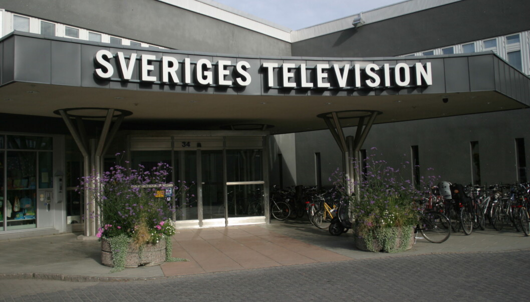 Sveriges Televisions lokaler, her fra hovedkontoret i Stockholm. Foto: Glenn Slydal Johansen Sveriges Televisions lokaler, her fra hovedkontoret i Stockholm. Foto: Glenn Slydal Johansen