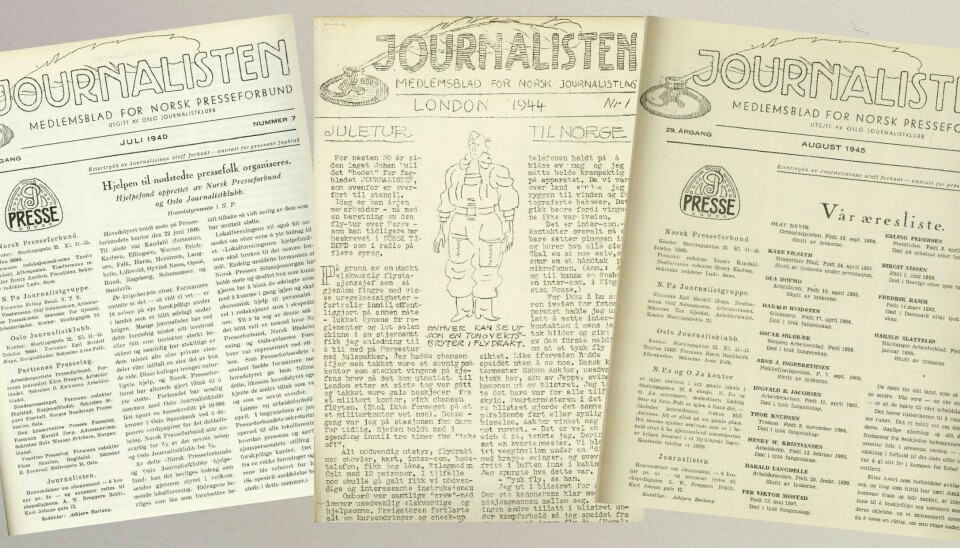 Journalistens redaktør besluttet i stoppe utgivelsen av bladet i november 1940, men gjenoppstod i noe primitiv utgave i London drøyt tre år senere. Første ordinære utgave etter krigen kom i august 1945.