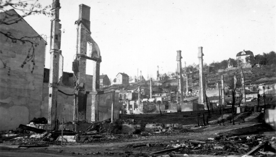 Slik så Narvik ut i juni 1940. Foto: Flickr.com/Creative Commons/Arkiv i Nordland/Franz Hollerweger/Kepplinger Slik så Narvik ut i juni 1940. Foto: Flickr.com/Creative Commons/Arkiv i Nordland/Franz Hollerweger/Kepplinger