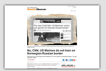 CNN skrev at amerikanske soldater trente på den norske grensen til Russland