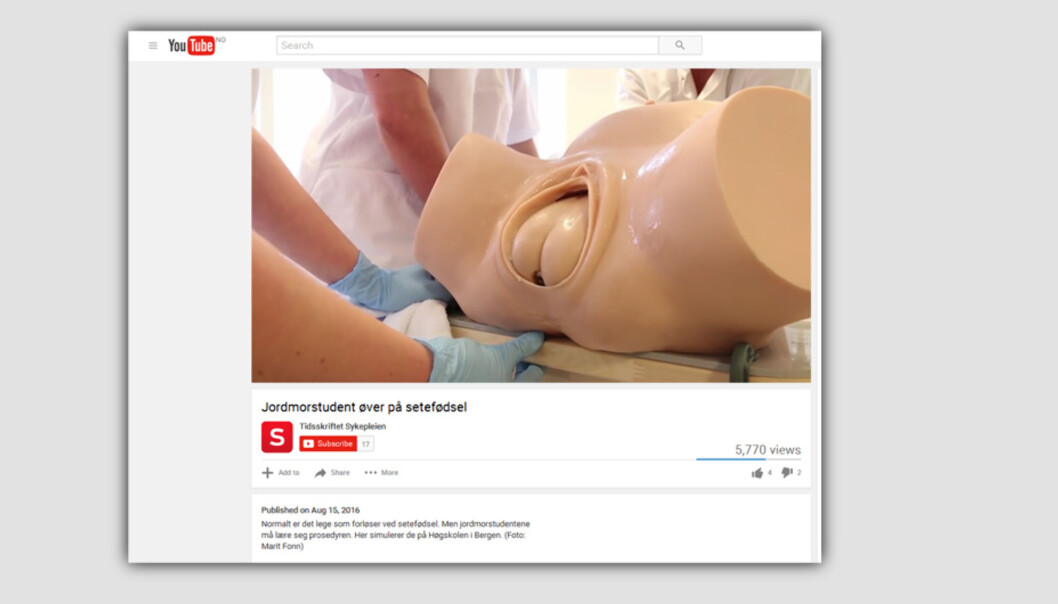 Skjermdump av videoen av setefødselen fra Youtube. Videoen ble i helgen fjernet fra Facebook. Skjermdump av videoen av setefødselen fra Youtube. Videoen ble i helgen fjernet fra Facebook.