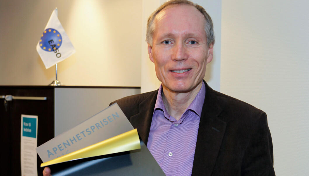 Frode Forfang er tildelt årets Åpenhetspris. Foto: Kommunikasjonsforeningen Frode Forfang er tildelt årets Åpenhetspris. Foto: Kommunikasjonsforeningen