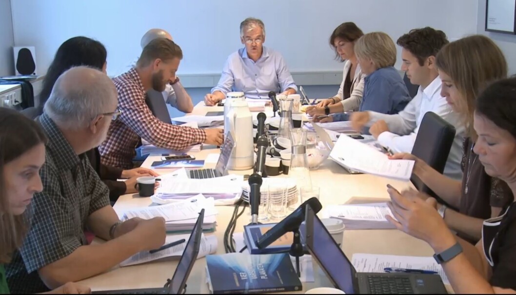 På sitt augustmøte tirsdag behandlet Pressens Faglige Utvalg blant annet klager mot Forskning.no og Namdalsavisa. Foto: Tor Torgersen/Skjermdump fra Journalistens direkteoverføring På sitt augustmøte tirsdag behandlet Pressens Faglige Utvalg blant annet klager mot Forskning.no og Namdalsavisa. Foto: Tor Torgersen/Skjermdump fra Journalistens direkteoverføring