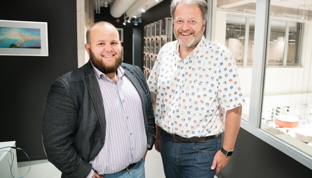 Ansvarlig redaktør Gard Michalsen i Medier 24 (til venstre) og sjefredaktør og administrerende direktør Jan Moberg i TU Media. Foto: Eirik Helland Urke/Teknisk Ukeblad Ansvarlig redaktør Gard Michalsen i Medier 24 (til venstre) og sjefredaktør og administrerende direktør Jan Moberg i TU Media. Foto: Eirik Helland Urke/Teknisk Ukeblad
