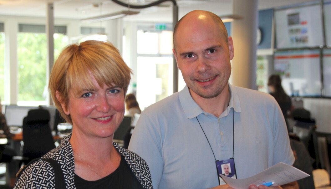 Nyansatt programsjef for Nord-Norge, Tone Lein, sammen med regionsredaktør Anders Opdahl. Foto: NRK Nyansatt programsjef for Nord-Norge, Tone Lein, sammen med regionsredaktør Anders Opdahl. Foto: NRK
