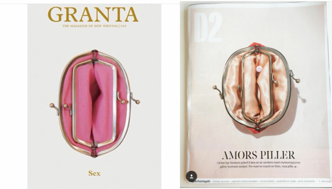 Forsiden til venstre er fra det britiske litterære magasinet Granta. Det til høyre var forsiden på D2 nå på fredag. Ser du forskjellen?