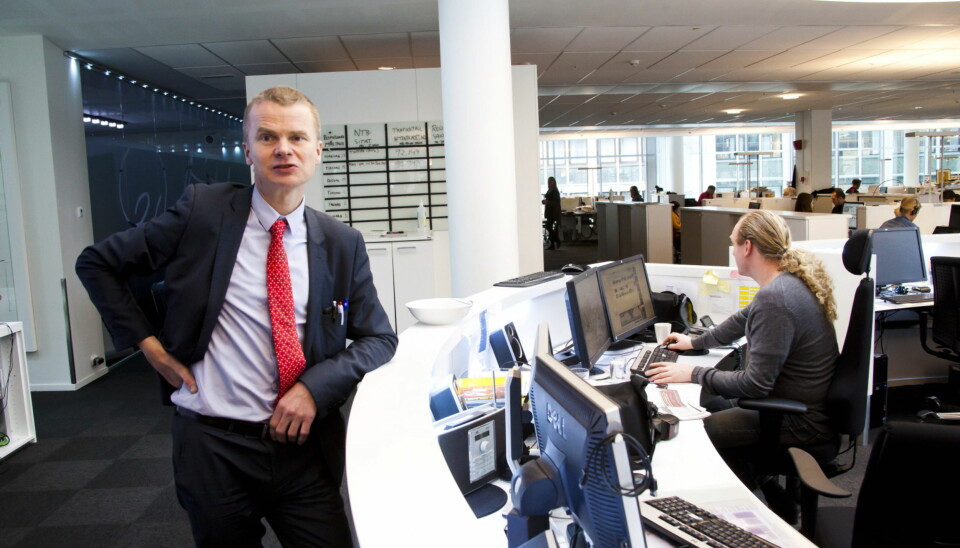 Sjefredaktør Lars Helle erklærer at han fortsatt jobber intenst for å unngå oppsigelser i Aftenbladets redaksjon. Foto: Jan Inge Haga