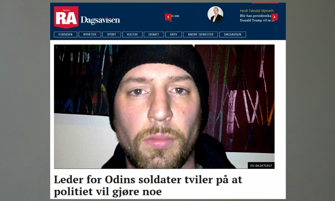 Politiet kaller Rogalands Avis mikrofonstativ for Odins soldater