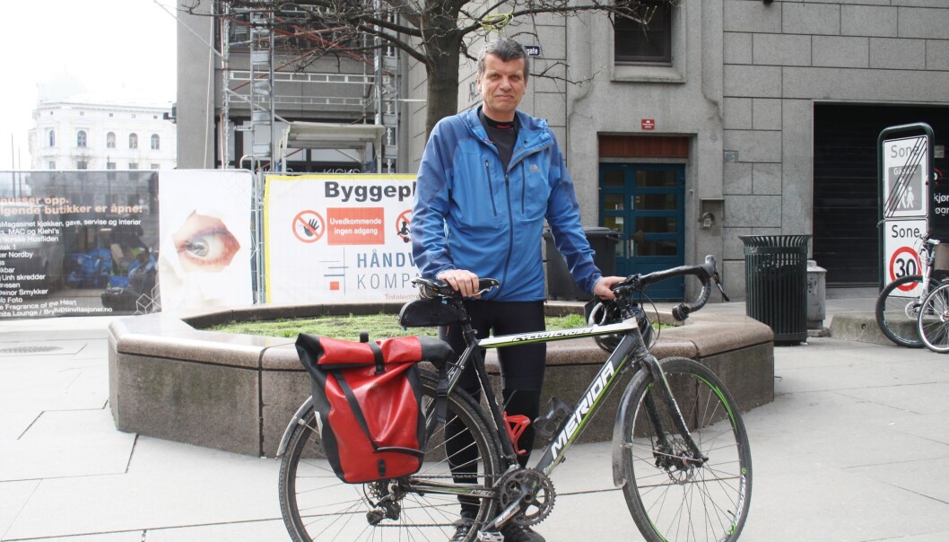 I løpet av tre måneder skal Gunnar Kagge sykle gjennom USA. Foto: Angelica Hagen. I løpet av tre måneder skal Gunnar Kagge sykle gjennom USA. Foto: Angelica Hagen.