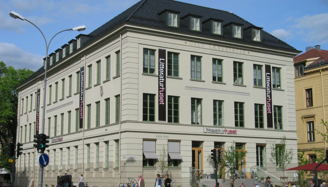 Debatten skjer på Litteraturhuset i Oslo onsdag. Foto: Punkmorten/Wikimedia Commons