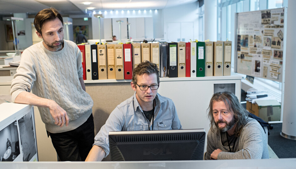 Journalistene Rune Vandvik (f.v), Thomas Ergo og Hans Petter Aass Foto: Jarle Aasland / Stavanger Aftenblad Journalistene Rune Vandvik (f.v), Thomas Ergo og Hans Petter Aass Foto: Jarle Aasland / Stavanger Aftenblad