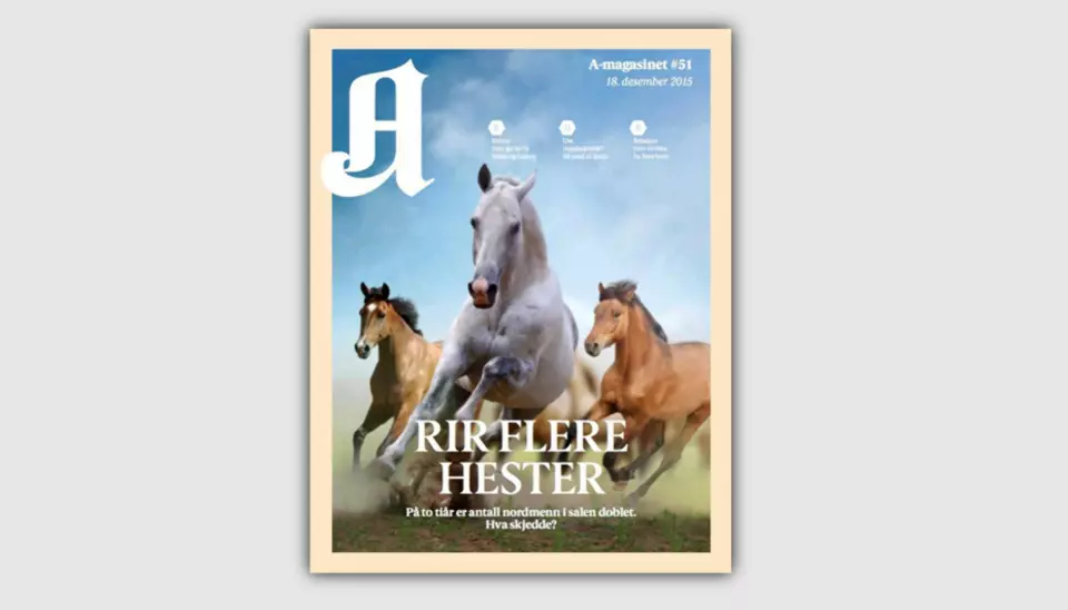 Faksimile A-magasinets forside 18. desember 2015.