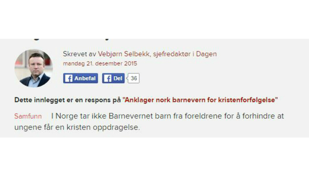 Skjermdump fra Dagens Skjermdump fra Dagens