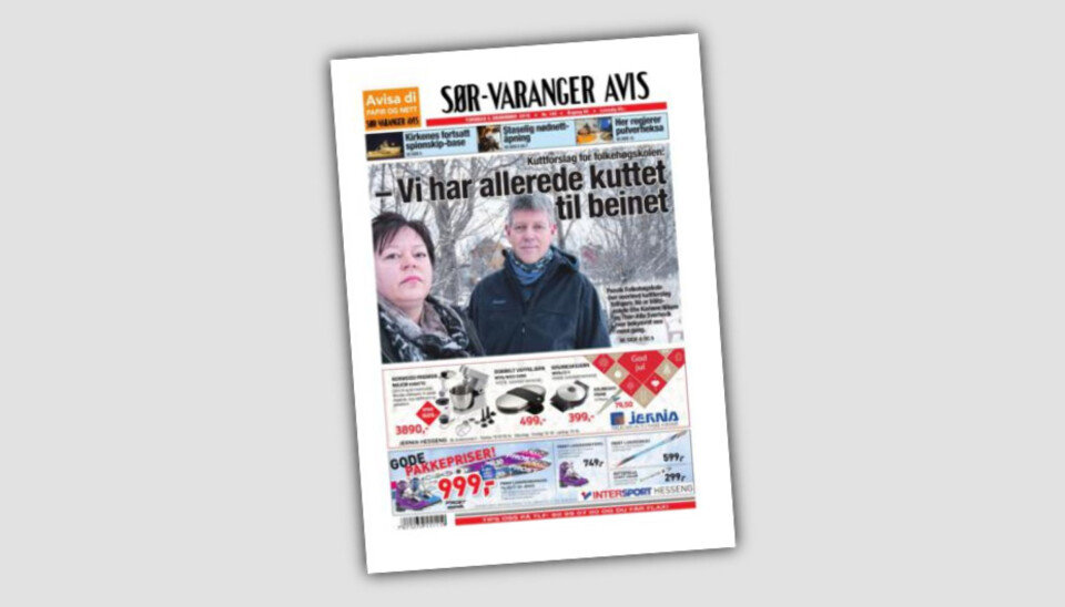 Sør-Varanger Avis reddet fra konkurs – klarte å hente 1,5 millioner kroner