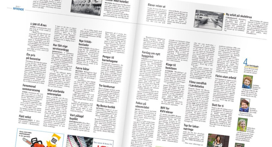 Avis med bare notiser