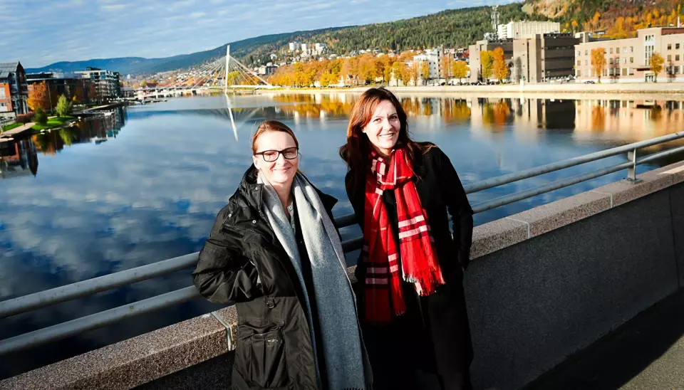 Politisk redaktør Karianne Braathen (t.v.) og ansvarlig redaktør Kristin Monstad. Foto: Drammens Tidende