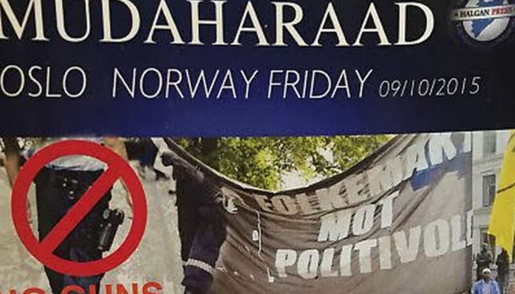 Utsnitt av løpeseddelen. Utsnitt av løpeseddelen.