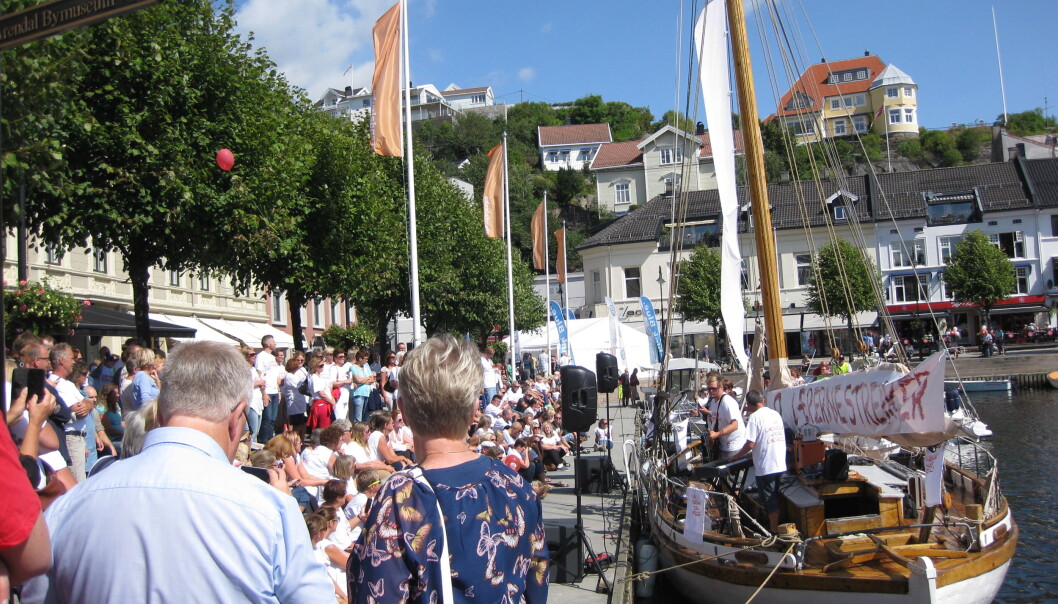 Politikere, næringslivstopper, mediefolk og publikum er klare for Arendalsuka 2015. Foto: Arendalsuka Politikere, næringslivstopper, mediefolk og publikum er klare for Arendalsuka 2015. Foto: Arendalsuka