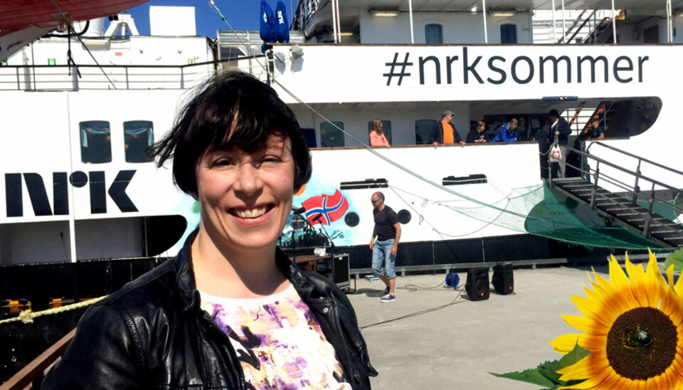 Ingeborg Volan var mannskap på NRKs Sommerbåten i Nord-Norge tidligere i sommer og er om bord igjen på Sørlandet denne uka. Foto: Privat
