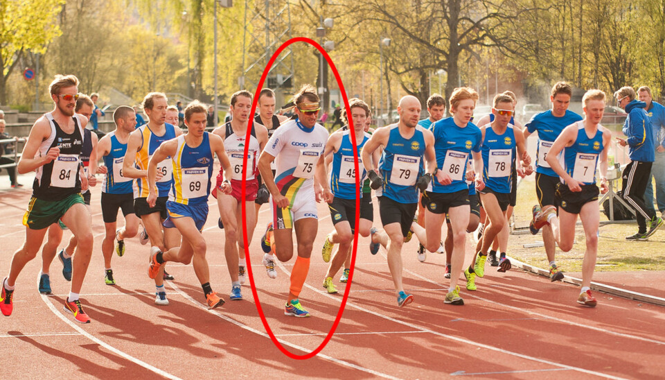 Petter Northug løp 10.000 meter under et kretsmesterskap i Trondheim 17. mai. Med fotlenke, fikk offentligheten vite 1. juli. Foto: Pål Sæther Petter Northug løp 10.000 meter under et kretsmesterskap i Trondheim 17. mai. Med fotlenke, fikk offentligheten vite 1. juli. Foto: Pål Sæther