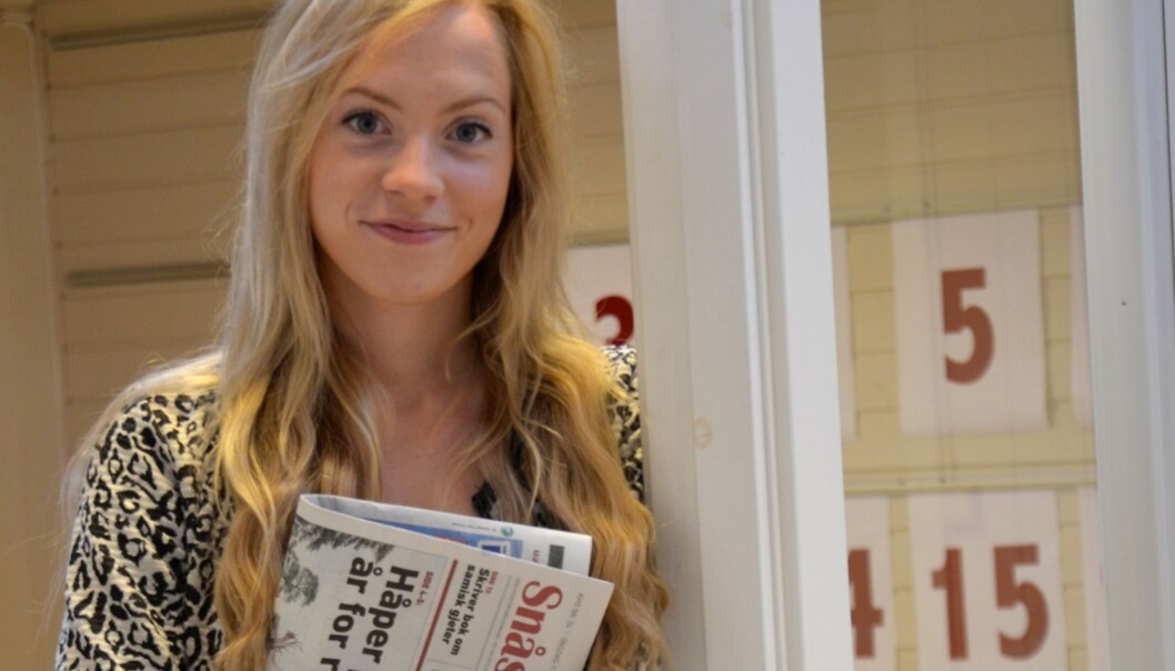 Torun Støbakk slutter som redaktør i lokalavisa Snåsningen på Snåsa for å ta mer utdannelse. Foto: Lornts Erik Gifstad/Snåsningen Torun Støbakk slutter som redaktør i lokalavisa Snåsningen på Snåsa for å ta mer utdannelse. Foto: Lornts Erik Gifstad/Snåsningen