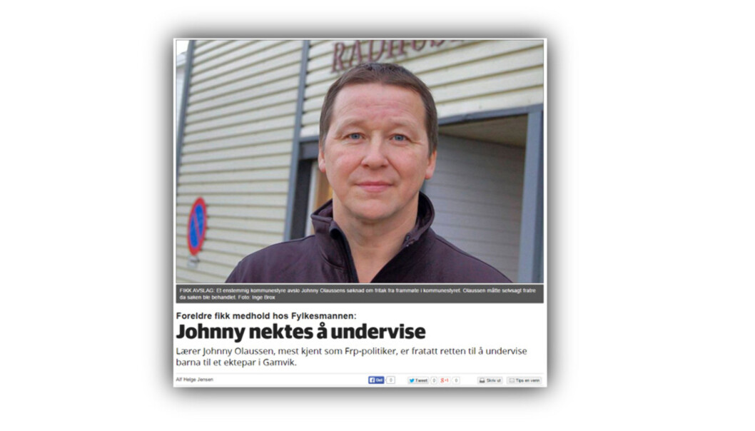 Faksimile av det omstridte oppslaget i iFinnmark.no 25. mars i år. Faksimile av det omstridte oppslaget i iFinnmark.no 25. mars i år.
