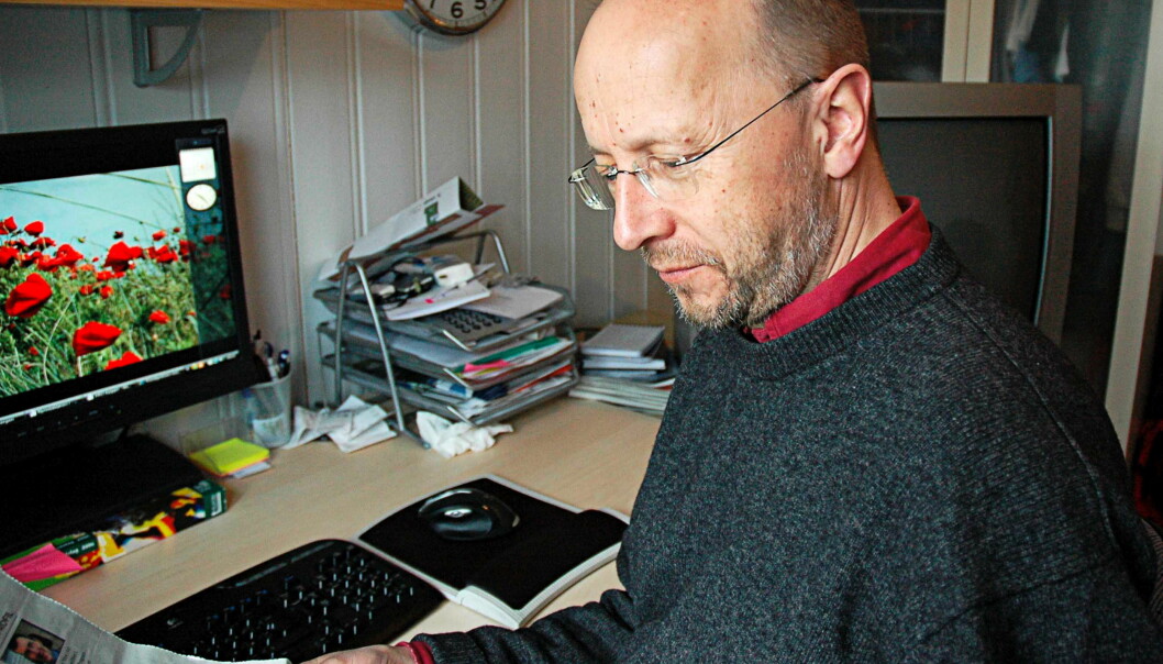 Bildet er fra 2008 da han ble redaktør i Arbeideravisa i Trondheim. Foto: Greta Dalen