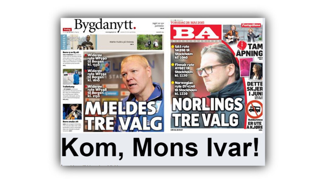 Faksimile av Bygdanytts lek med forsider. Faksimile av Bygdanytts lek med forsider.