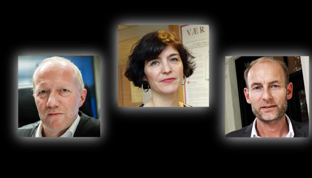 Generalsekretær Arne Jensen (fra venstre) i Norsk Redaktørforening, generalsekretær Kjersti Løken Stavrum i Norsk Presseforbund og direktør Knut Olav Åmås i Fritt Ord. Generalsekretær Arne Jensen (fra venstre) i Norsk Redaktørforening, generalsekretær Kjersti Løken Stavrum i Norsk Presseforbund og direktør Knut Olav Åmås i Fritt Ord.